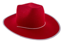 Röd Cowboy Hatt - Trilby