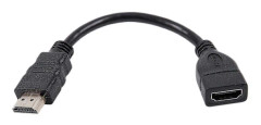 HDMI-kompatibel hane till hona förlängningskabel kort och praktisk för Chrome Cast, Fire Stick-anslutning till TV