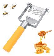 Honungsgaffel, rostfri biodlingsgaffel med handtag - biodlingsutrustning och verktyg, perfekt bikupsverktyg.
