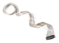 Syntetisk Clip On Hair Extension Färgglad rakt hårförlängningsklämma i hårstycke Högtemperaturfiber hårtillbehör