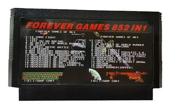 852 i 1-spel för FC-adapter för SFC/SNES-spelkonsol FOREVER GAMES-spel