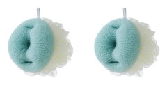 Dubbelsidig Exfolierande Badsvamp Set - 2 Pack för Rikt Löder & Djup Rengöring Green Green