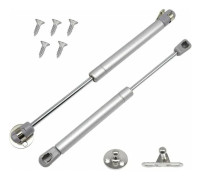 Set med 2 gasfjädrar, 60N/6 kg möbelfjäder gasstötdämpare, mjukstängande gångjärn, hydraulisk fjäder skåpfjäder för kök, A
