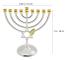 Traditionell Klassisk Chanukka-Menorah 9-Ljus Metallhantverk Lämplig för Nyårshelg Heminredning