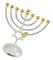 Traditionell Klassisk Chanukka-Menorah 9-grenad Ljusstake Ljusstakar Metallhantverk för Nyårsfestival Heminredning