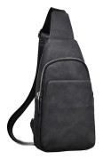 Herr Slung Bröstväska - Mode Casual Axel Bröstväska - PU Läder Herrväska black