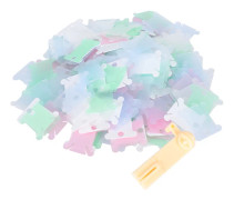 240 st Transparenta plasttrådsbobinkort för DIY broderisömnadstillbehör