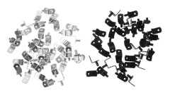 Hyllbärare Möbelbeslag Display Skåp Kallvalsat Stål Hyllfixering 80st[D] Black 2.9x2cm