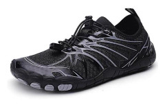 Vattenskor för män Snabbtorkande Sports Aqua Shoes 3Ba8303M Black 42