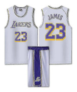 #23 Lebron James Baskettröja Set Lakers Uniform white 2XL