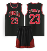 NBA Basketball Uniform CHI Black Suit-No. 23 Jordan XL (165-170cm)