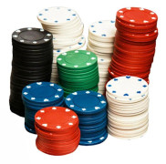 Lättviktiga och släta pokerchips för tävling