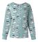 Julskrubbtröja för damer, snöflingetryckt arbets-t-shirt, knäppning, sjuksköterskeuniform 3XL Light Blue