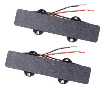 2 st svarta 4-strängars JB Jazz Bass Pickup Hals & Brygga för Elektrisk Basdelar