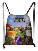 Minecraft gymväska, slitstark, bekväm och ventilerande dragskoväska, en fantastisk present till erfarna spelare