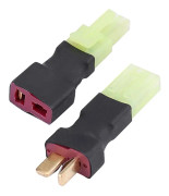 2st Trådlös T-kontakt Hane Hona till Mini Tamiya Hona Hane Kontakt Adapter Set