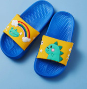 Pojkar och flickor sandaler tofflor dinosaurie sommar halkfri mjuk simbassäng utomhus strand inomhus badrum bad ---- Royal Blue（Storlek 34/35）