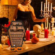 Halloween Adventskalender 2023 Gör-det-själv Flyttbar Träkloss/Nummer Nedräkningskalendrar, Skrivbordsdekoration Gåva, Hem Vägg Hängande Avtagbar Halloween Dekoration