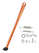 CNC Aluminiumlegering Kickstand Sidostöd med Fjäder Tillbehör Passar Husaberg FE 501 FE 250 FE 390 (Orange Stång Svart Fot)
