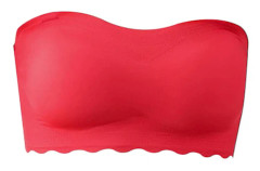 Fantastisk En-axlad Bh, Fantastisk Plus Size En-axlad Osynlig Push Up Bh - WELLNGS Red 5XL
