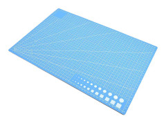 A3 Rutnät PVC Skärmatta Självläkande Papper Läder Tyg Skärbräda(Grön) blå