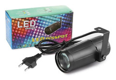 LED-spotlight 3W 7 Färger Pinspot Scenbelysningseffekt Med Enkelt Stativ För Semester Bakgrundsbelysning Heminredning (FMY) Yellow