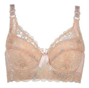 36-46 Plus Size Kvinnor Ultratunn BH Bygel Push-up Spets BH Större Byst