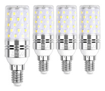 LED majslampa 12W, motsvarar 100W glödlampa, E14, 6000K kallvitt ljus, 1200lm, 4-pack