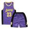 Lakers #23 Lebron James Tröja Nr 23 Basketuniform Set Barn / Lila Purple 3XS (85-95cm)