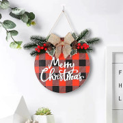 Christmas Wreath, Christmas Listing, House Number, Lattice Bow, Home Decoration, Small Leaf Garland, Door Decoration, Indoor And Outdoor Decoration (r