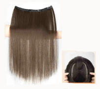 V-formad ett stycke syntetiskt 4 Clip In Hair Extensions Lång rak frisyr Frisyr Färg 50CM Naturligt falskt hår