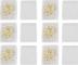 100 st Guld Gem Blomformade Gem Elektroplätering Söta Speciella Roliga Gem för Barn Skola Kontorsmaterial