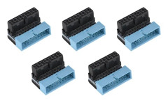 5 STK 90 Graders Vinklad USB 3.0 19-Pin Moderkort Intern Header