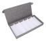 6 Grids Sunglasses Storage Case Flocking Fabric Button Closure Prevent Scratches Glasses Display Box Gray
