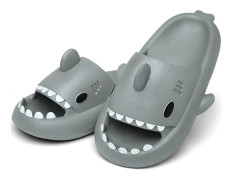 Hajtofflor för män och kvinnor Molntofflor Sommar Nyhet Öppen tå Sandaler Anti-halk Strand Pool Duschskor med grey