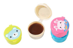 1 Set Såsflaska Kreativ Form Dammtät Kompakt Storlek Bedårande Utseende Återanvändbar Plast Morotsstil Mini Salladsdressing Ketchupflaska för Läger B