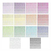 2300+ Strass-stickers för ansikte, glittrande strass, ädelstenstickers för DIY, naglar, kropp, sminkdekor - 3mm, 4mm, 5mm, 6mm