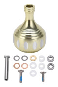 Fiskespölsvevar i aluminiumlegering, lättviktshandtag, fisketillbehör, champagne guld