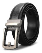 Läderbälten med spänne för män 1 1/4" Komfort med klickspänne