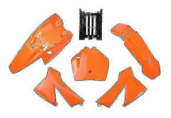 För Ktm Sx 50cc 50 50sx Mini Adventure Junior Adventur 2003-2008 Dirt Bike Pit Bike Ny 3 Färgs Plast Kaross Skärm Kit Orange