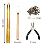 Tinsel Kit med verktyg Fairy Hair Tinsel Värmebeständig Glittrande Glänsande Tinsel Hair Extensions Färgglada hår Tinsel strängar Kit