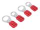 2 Set Lock Out Haspar 6 Håls Interlock Hasp Nylonhandtag Stål Industriell Säkerhets Hasp 1in 1.5in