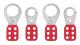 2 Set Lock Out Haspar 6 Håls Interlock Hasp Nylonhandtag Stål Industriell Säkerhets Hasp 1in 1.5in