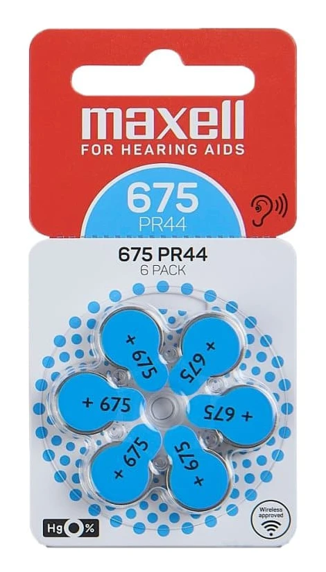 Maxell 675/ PR44 Blå 6 st