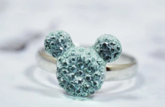 Strass Barnring, Mickey, Mint - Busy Lizzie