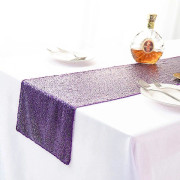 Bordslöpare "guld paljett bordsduk bordsband" deep purple 35x275cm