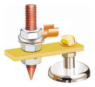 Fix Jordklämma, Svetsmagnet Huvud, Magnetisk Svetsklämma Fast Klämma Solid Magnetisk Solid Magnetisk för Elektrisk Svetsning Golv