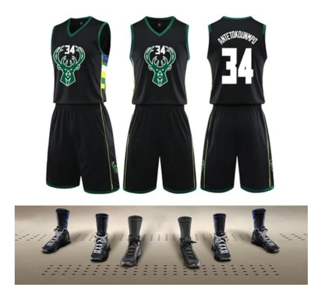 #Nba 22/23 Bucks 23 Jersey Barn Jersey Set för barn och vuxna Children (90-100cm)