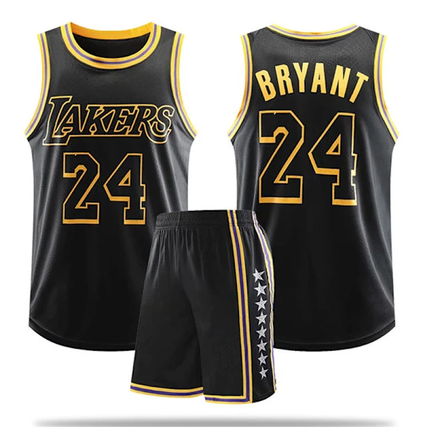 NBA Basketball Uniform Mamba Snake Pattern-Black Suit-No. 24 Kobe XL (165-170cm)