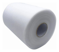 Tyllrullar tillgängliga, bordslöpare, stolsrosett, tyllkjol, sömnad, gör-det-själv, tyg, bröllop, fest, vit presentinslagning 15,2 cm x 91,4 m white